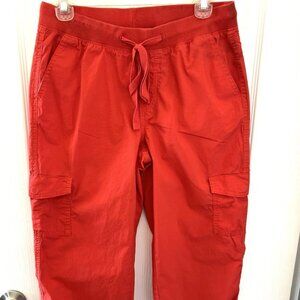 St John Bay Women's Orange Stretch Waist Capri's Small Casual Travel Vacation